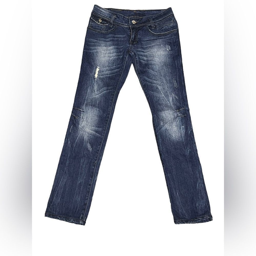 Women’s DOLCE & GABBANA Blue Stone Washed low rise Distressed skinny jeans